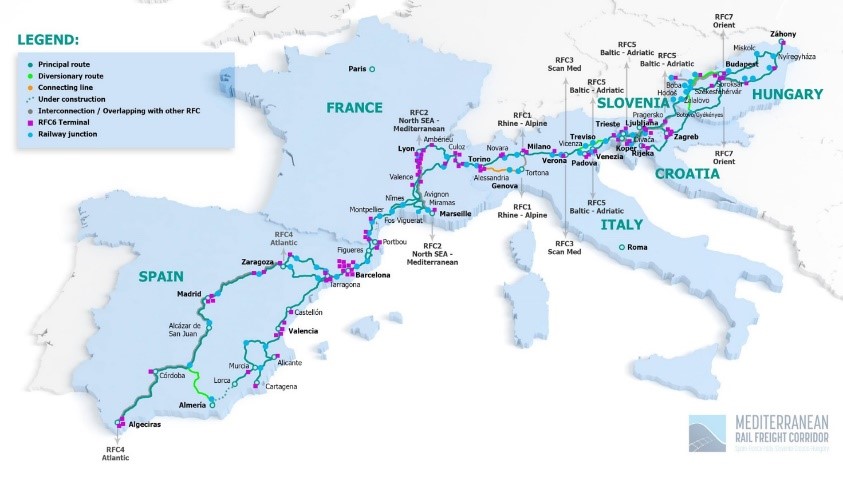 Il corridoio Mediterraneo delle reti TEN-T