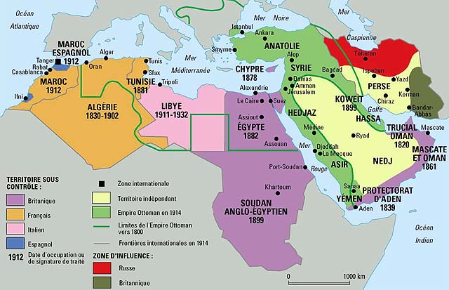 Il Medio Oriente nel 1914 - Fonte: Le Monde Diplomatique